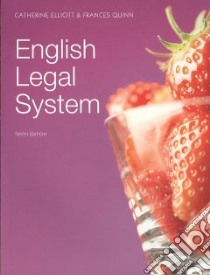 English Legal System libro in lingua di Catherine Elliott