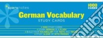 German Vocabulary Study Cards libro in lingua di SparkNotes (COR)