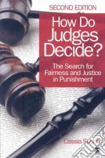 How Do Judges Decide libro in lingua di Spohn Cassia C.