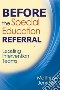 Before the Special Education Referral libro in lingua di Jennings Matthew