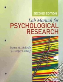 Psychological Research libro in lingua di Mcbride Dawn M., Cutting J. Cooper
