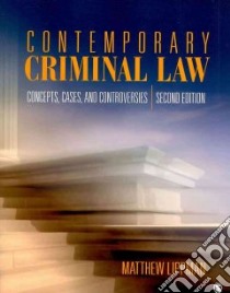 Contemporary Criminal Law libro in lingua di Lippman Matthew (EDT)