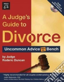 A Judge's Guide to Divorce libro in lingua di Duncan Roderic