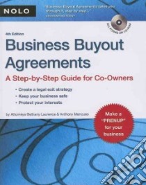 Business Buyout Agreements libro in lingua di Mancuso Anthony, Laurence Bethany K.