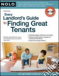 Every Landlord's Guide to Finding Great Tenants libro in lingua di Portman Janet