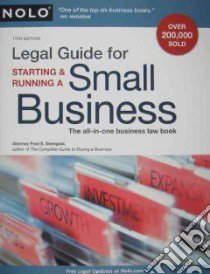 Legal Guide for Starting & Running a Small Business libro in lingua di Steingold Fred S.