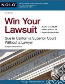 Win Your Lawsuit libro in lingua di Duncan Roderic