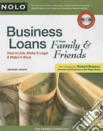 Business Loans from Family & Friends libro in lingua di Advani Asheesh