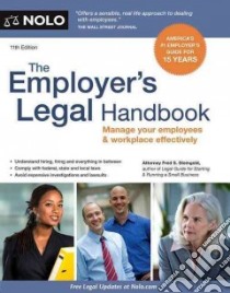 The Employer's Legal Handbook libro in lingua di Steingold Fred S.