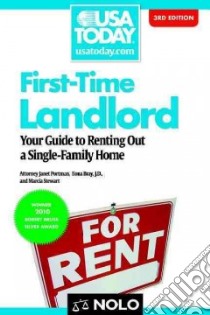 First-Time Landlord libro in lingua di Portman Janet, Bray Ilona, Stewart Marcia
