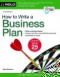 How to Write a Business Plan libro in lingua di Mckeever Mike