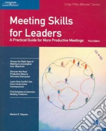 Meeting Skills for Leaders libro in lingua di Haynes Marion E.