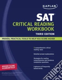 Kaplan SAT Critical Reading Workbook libro in lingua di Not Available (NA)
