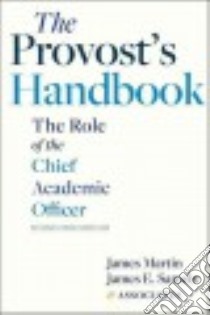The Provost's Handbook libro in lingua di Martin James, Samels James E.