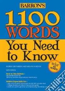 1100 Words You Need to Know libro in lingua di Bromberg Murray, Gordon Melvin