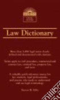 Barron's Law Dictionary libro in lingua di Gifis Steven H.