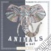 Animals Night & Day Adult Coloring Book libro in lingua di Moffett Patricia (ILT), Shuttershock (ILT)