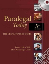 Paralegal Today libro in lingua di Miller Roger LeRoy, Urisko Mary Meinzinger