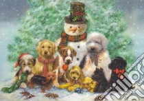 Puppies and Snowman Small Boxed Holiday Cards libro in lingua di Peter Pauper Press Inc. (COR)