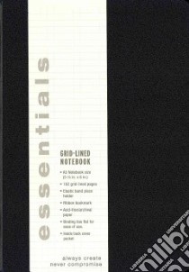 Essentials Large Black Grid-Lined Notebook, A5 Size libro in lingua di Peter Pauper Press Inc. (COR)