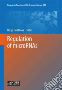 Regulation of MicroRNAs libro in lingua di Groahans Helge (EDT)