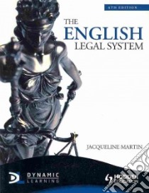 English Legal System libro in lingua di Jacqueline Martin