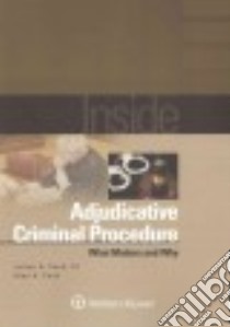 Inside Adjudicative Criminal Procedure libro in lingua di Cook Julian A. III, Cook Alan A.