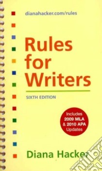 Rules for Writers With 2009 Mla and 2010 APA Updates /with E-book / Writing in the Disciplines libro in lingua di Hacker Diana, Jehn Tom, Rosenzweig Jane, Cullick Jonathan S., Zawacki Terry Myers