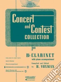 Concert and Contest Collection for B-Flat Clarinet libro in lingua di Voxman H. (COM)