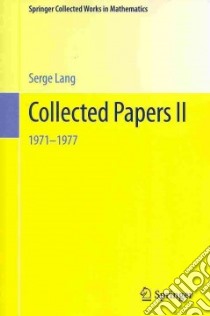 Collected Papers II libro in lingua di Lang Serge