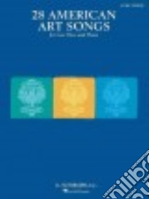 28 American Art Songs libro in lingua di Hal Leonard Publishing Corporation (COR)