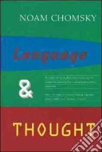 Language and Thought libro in lingua di Chomsky Noam