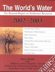 The World's Water 2002-2003 libro in lingua di Gleick Peter H.