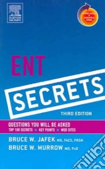 ENT Secrets libro in lingua di Jafek Bruce W., Murrow Bruce William, Jafek Bruce W. (EDT), Murrow Bruce William (EDT)
