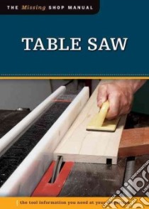 Table Saw libro in lingua di Skills Institute Press (COR)