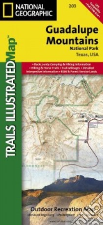 National Geographic Trails Illustrated Map Guadalupe Mountains National Park libro in lingua di Not Available (NA)