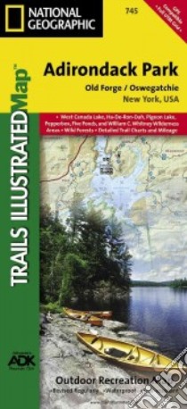 National Geographic Trails Illustrated Map Old Forge / Oswegatchie, Adirondack Park libro in lingua di Not Available (NA)