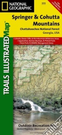 National Geographic Trails Illustrated Map Springer & Cohutta Mountains, Chattahoochee National Forest libro in lingua di Not Available (NA)