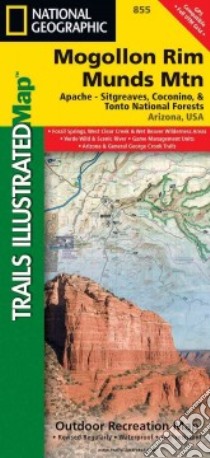 National Geographic Trails Illustrated Map Mogollon Rim & Munds Mountain Wilderness Areas, Apache-sitgreaves, Coconino & Tonto National Forests libro in lingua di Not Available (NA)