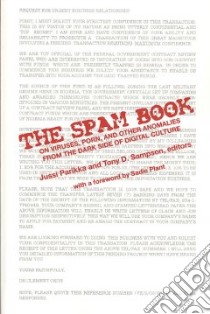 The Spam Book libro in lingua di Parikka Jussi (EDT), Sampson Tony D. (EDT)