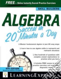 Algebra Success in 20 Minutes a Day libro in lingua di Learningexpress