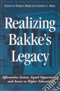 Realizing Bakke's Legacy libro in lingua di Marin Patricia (EDT), Horn Catherine L. (EDT)