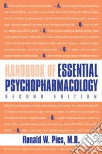 Handbook Of Essential Psychopharmacology libro in lingua di Pies Ronald W., Rogers Donald P.