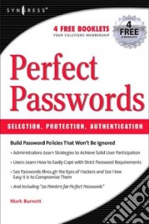 Perfect Passwords libro in lingua di Burnett Mark
