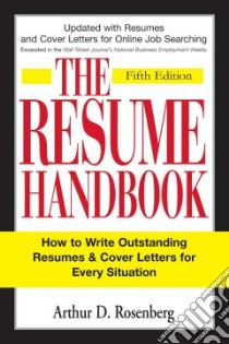 The Resume Handbook libro in lingua di Rosenberg Arthur D.