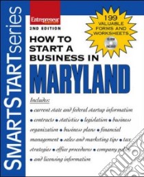 Smartstart Maryland libro in lingua di Entrepreneur Press