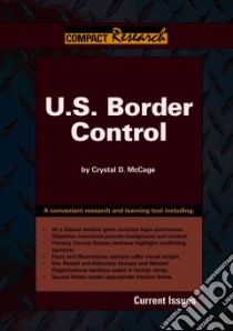 U.S. Border Control libro in lingua di Mccage Crystal D.