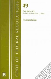 Code of Federal Regulations Title 49 Transportation libro in lingua di Not Available (NA)