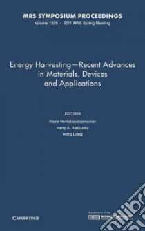 Energy Harvesting - Recent Advances in Materials, Devices an libro in lingua di Rama Venkatasubramanian