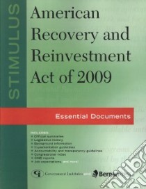 Stimulus: American Recovery and Reinvestment Act of 2009 libro in lingua di Government Institutes (COR)